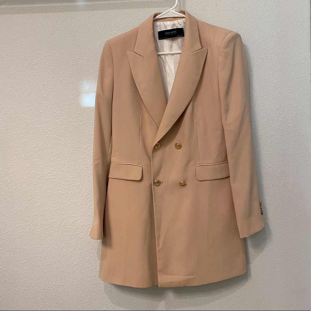 Zara pink blazer dress